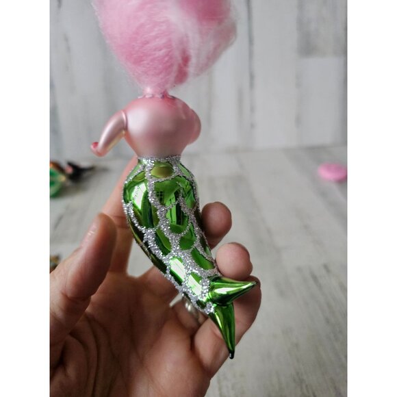 Vintage Italian mermaid ornament Xmas tree hair lady sea vintage - Picture 5 of 11